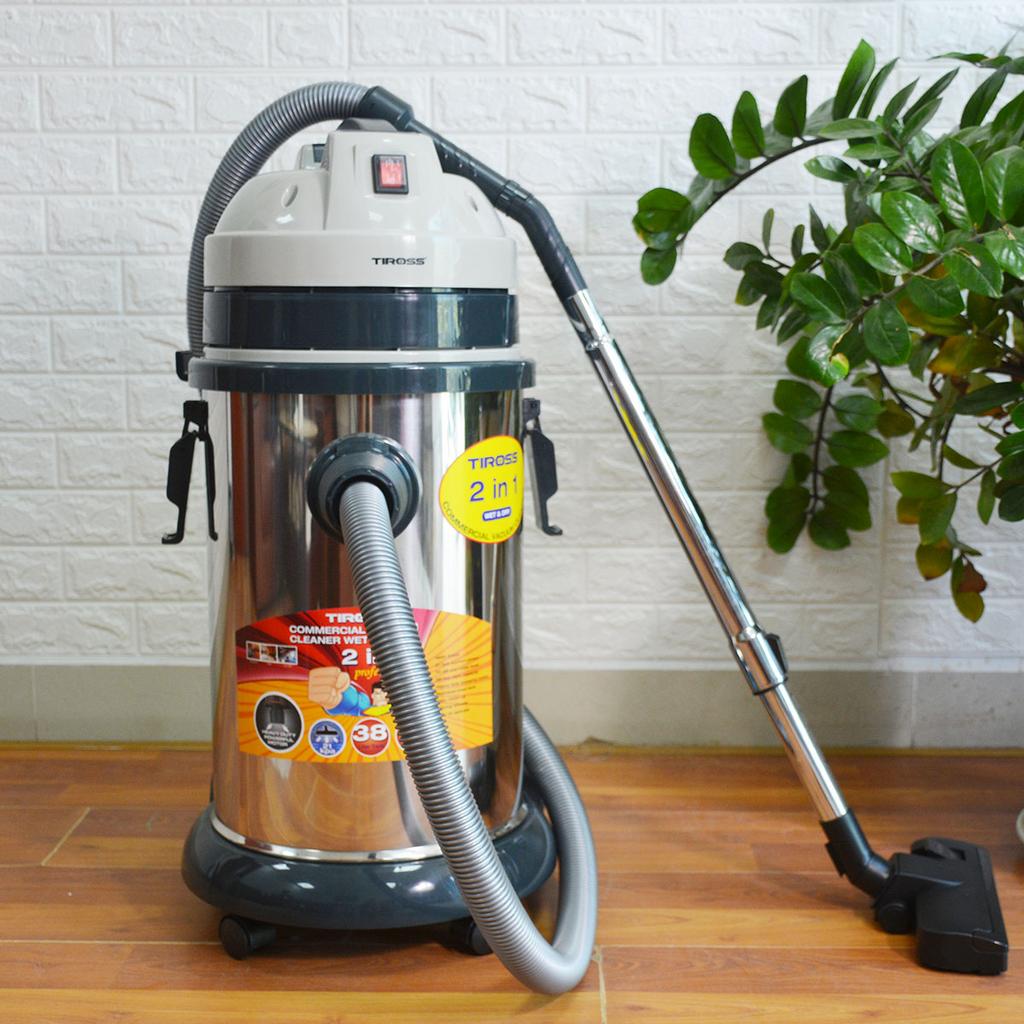 Tiross TS9303: máy hút bụi công nghiệp 3 trong 1 cho xưởng, gara và kho hàng.