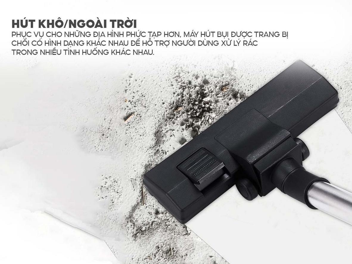 Máy hút bụi khô và ướt công nghiệp Fujihome VC20 cho nhà hàng, khách sạn và văn phòng.