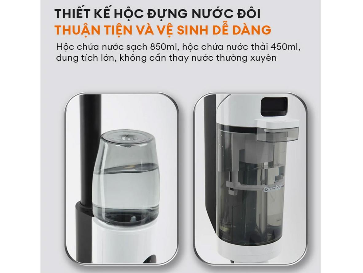 Gaabor VCF8T-WH01A kết hợp hút bụi và lau sàn trong một thân máy, tối ưu cho nhu cầu dọn nhanh mỗi ngày.