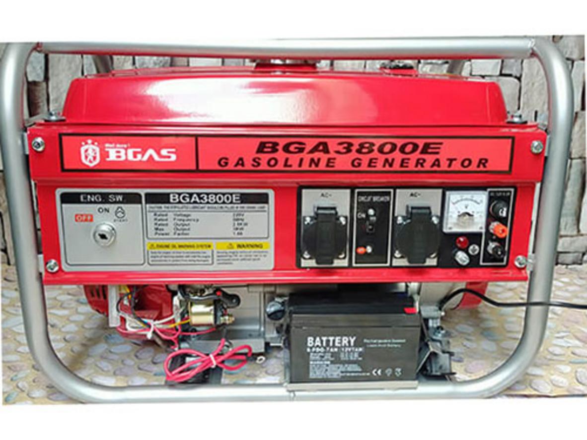 Máy phát điện chạy xăng Bgas BGA3800E (đề nổ) cho nhu cầu điện dự phòng gia đình.