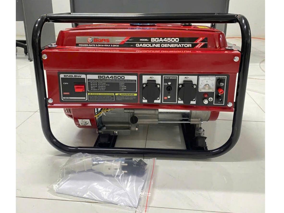 Bgas BGA4500 3KW với điện áp 1 pha 230V, phù hợp tải gia đình cơ bản.