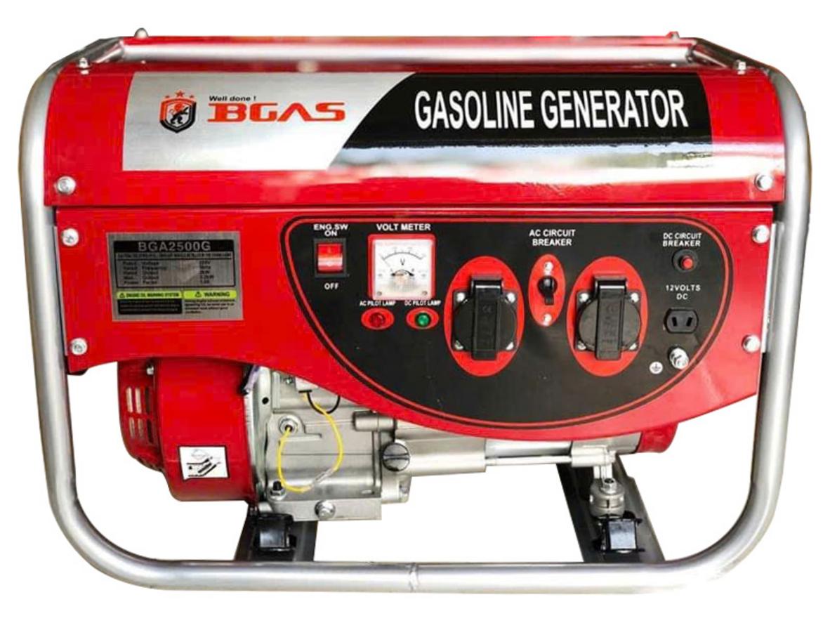Máy phát điện chạy xăng Bgas BGA2500G gọn nhẹ, phù hợp nhu cầu dự phòng gia đình.