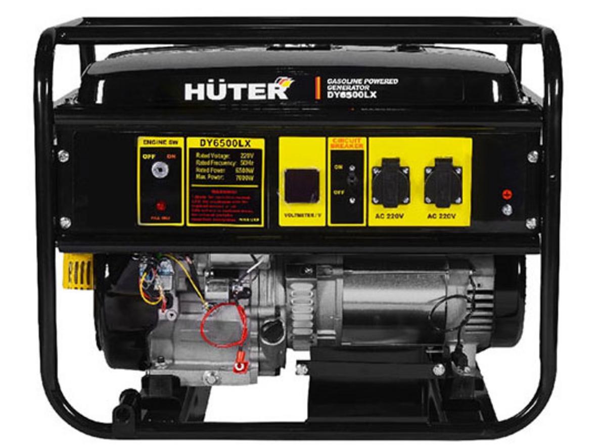 Máy phát điện chạy xăng Huter DY-V6.5 LX (64/1/88) công suất định mức 5.000W, phù hợp nhu cầu dự phòng tầm trung.
