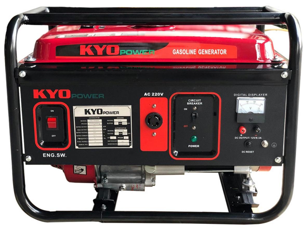 Máy phát điện chạy xăng 3KVA Kyo Power THG3900KX cho nhu cầu điện dự phòng gia đình.