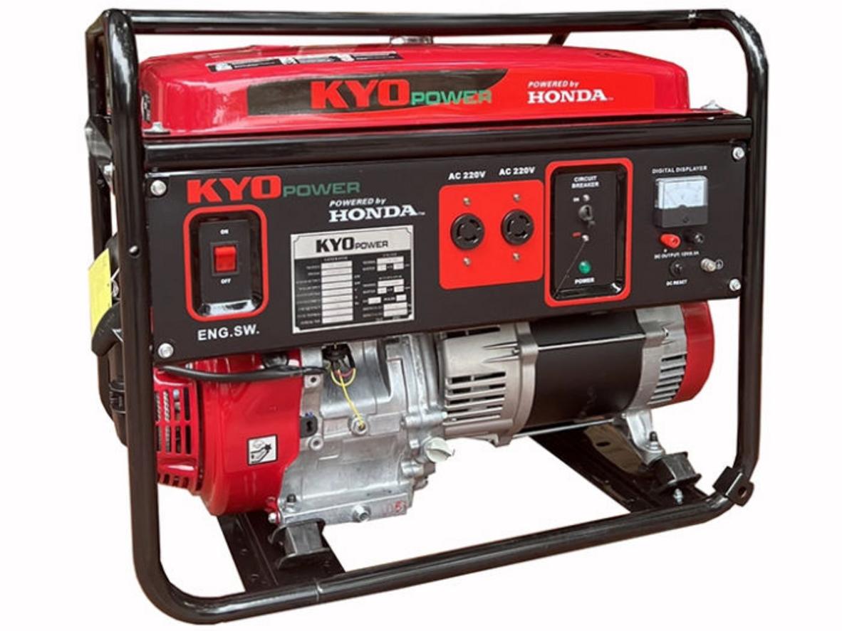 Máy phát điện chạy xăng Kyo Power THG7600EX - lựa chọn dự phòng điện 1 pha cho gia đình và cửa hàng nhỏ.