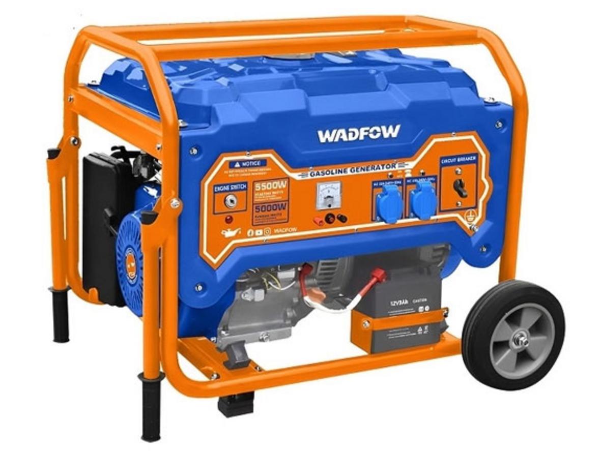 Máy phát điện chạy xăng 5.5KW Wadfow WGEAA08 phù hợp cho nhu cầu điện dự phòng gia đình và cửa hàng nhỏ.
