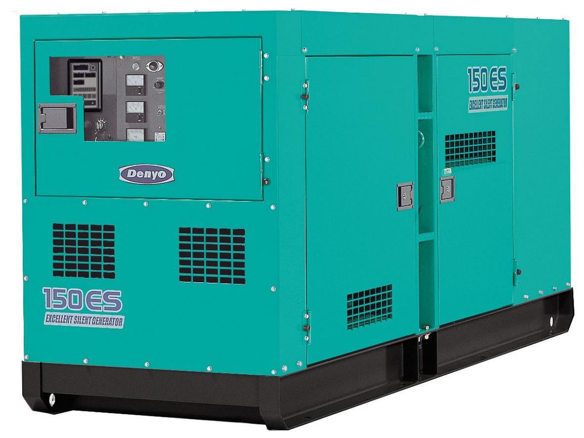 Máy phát điện Denyo DCA-150ESK 125 kVA siêu êm, phù hợp tải 3 pha công nghiệp.