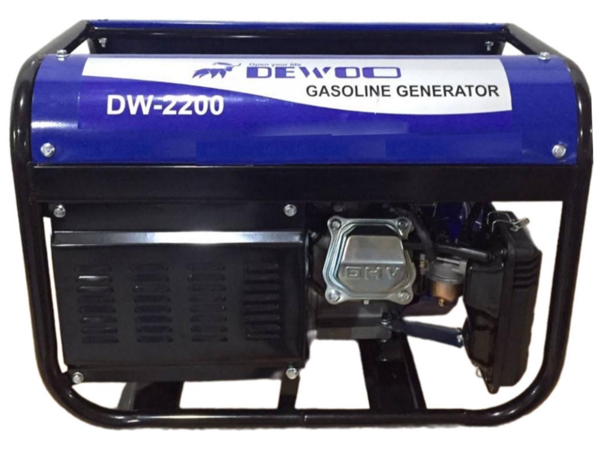 Máy phát điện dùng xăng Dewoo DW2500 (2KW) với công suất liên tục 2.0 kW, phù hợp nhu cầu điện dự phòng cơ bản.