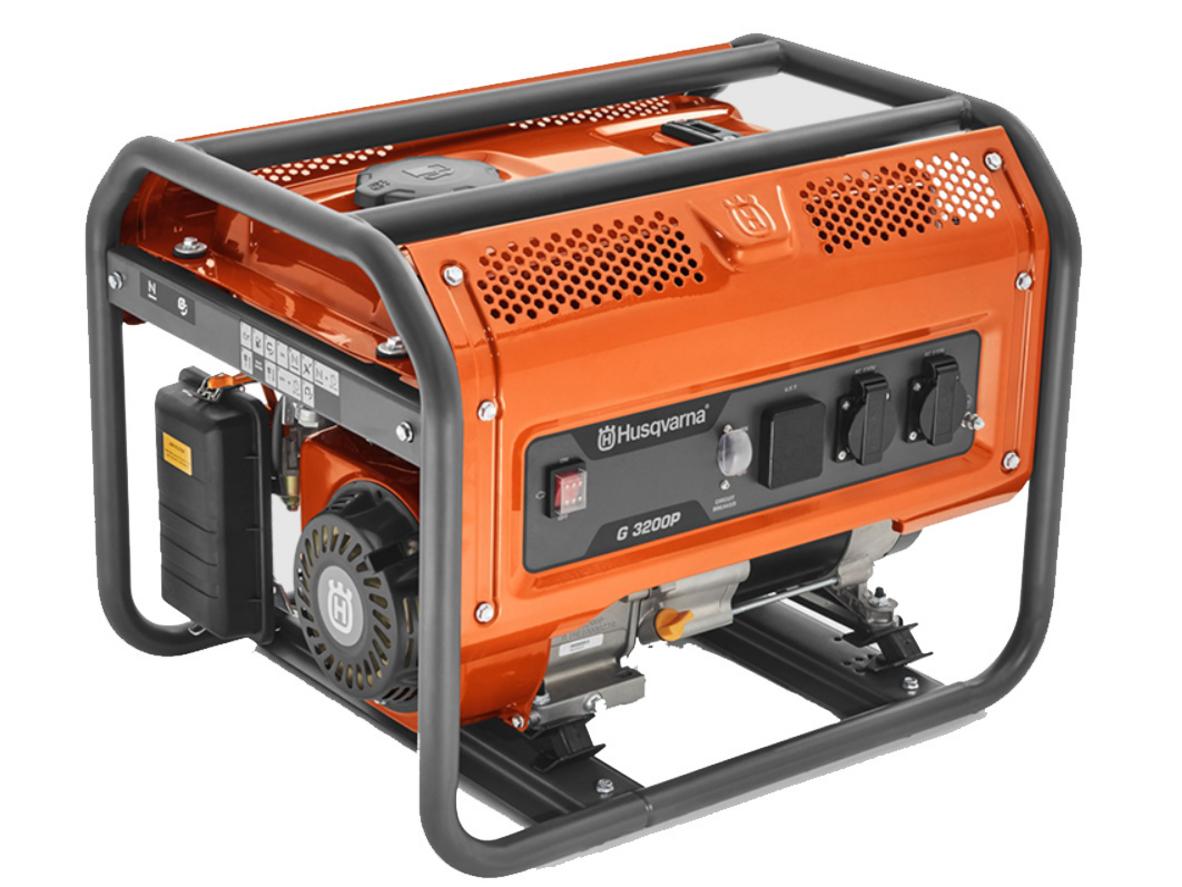 Máy phát điện Husqvarna G3200P 2.7kW cho điện dự phòng gia đình và cửa hàng nhỏ.