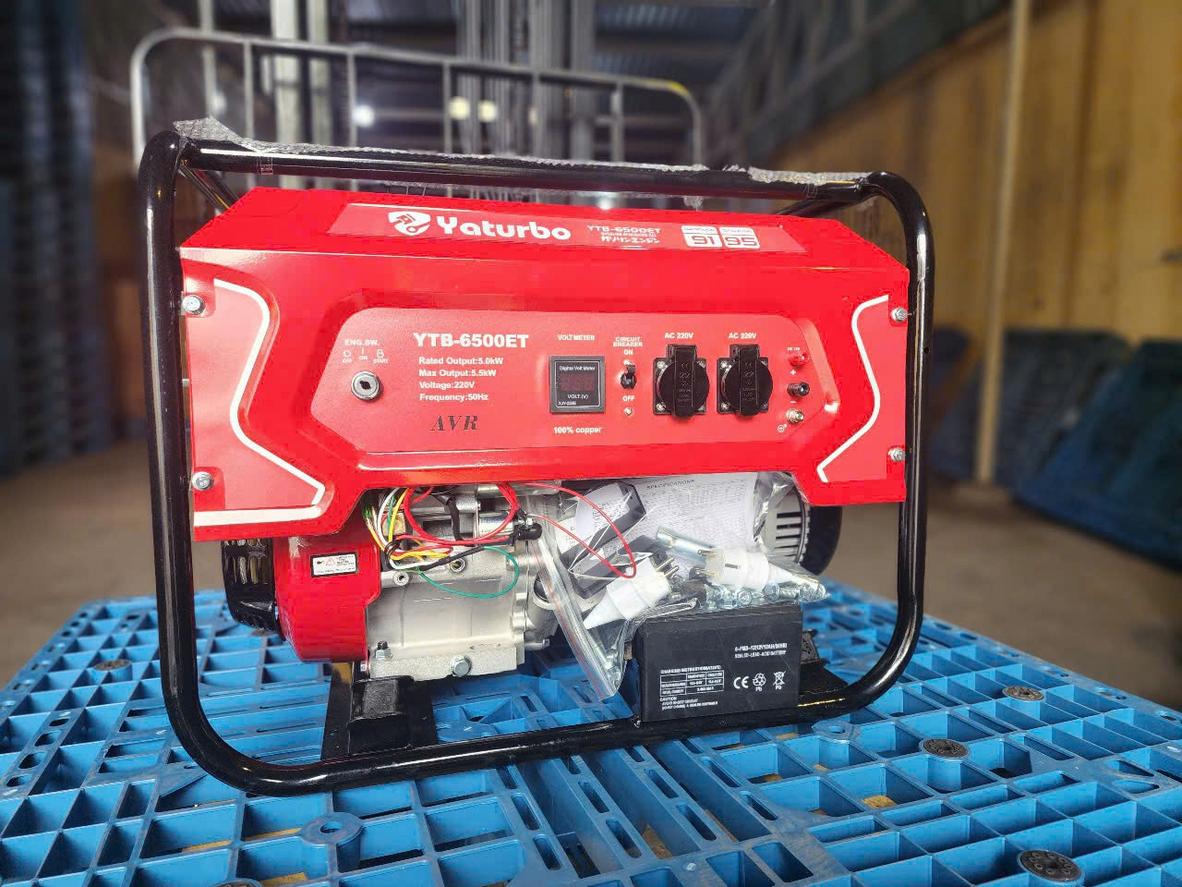 Máy phát điện chạy xăng Yaturbo YTB-6500ET 5KW, phù hợp điện dự phòng gia đình và cửa hàng nhỏ.