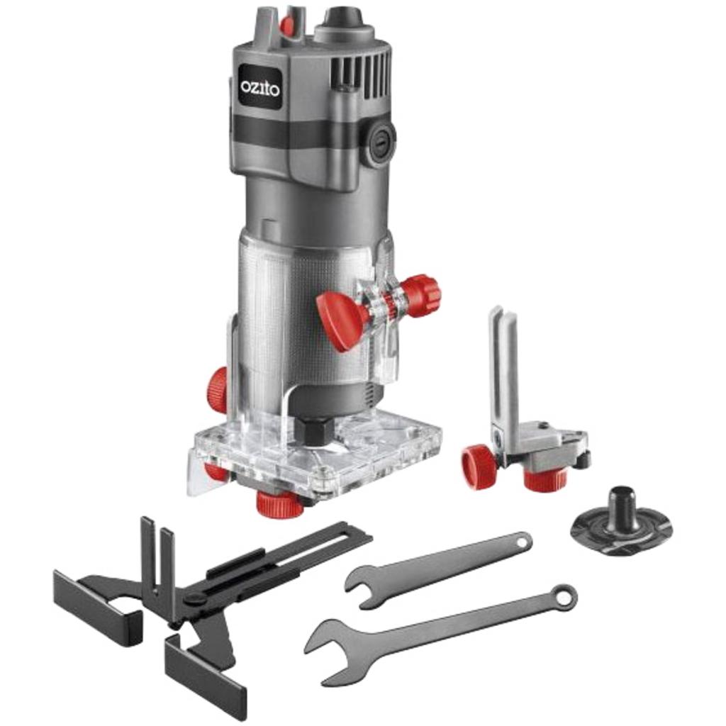 Ozito LTM-3000 350W với đầu phay 6.35mm, thiết kế nhỏ gọn để thao tác một tay.