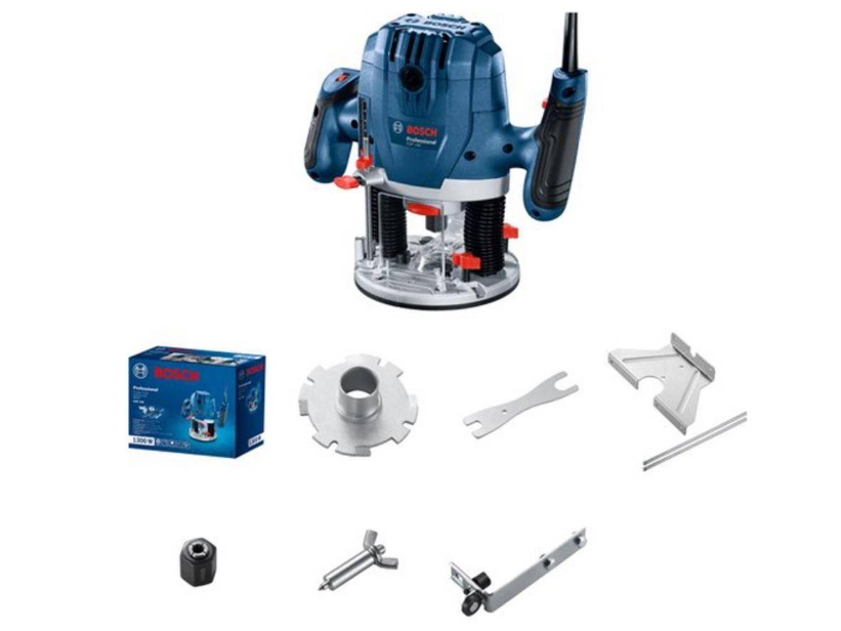 Bosch GOF 130 cho đường phay ổn định, phù hợp xưởng mộc và thi công nội thất.