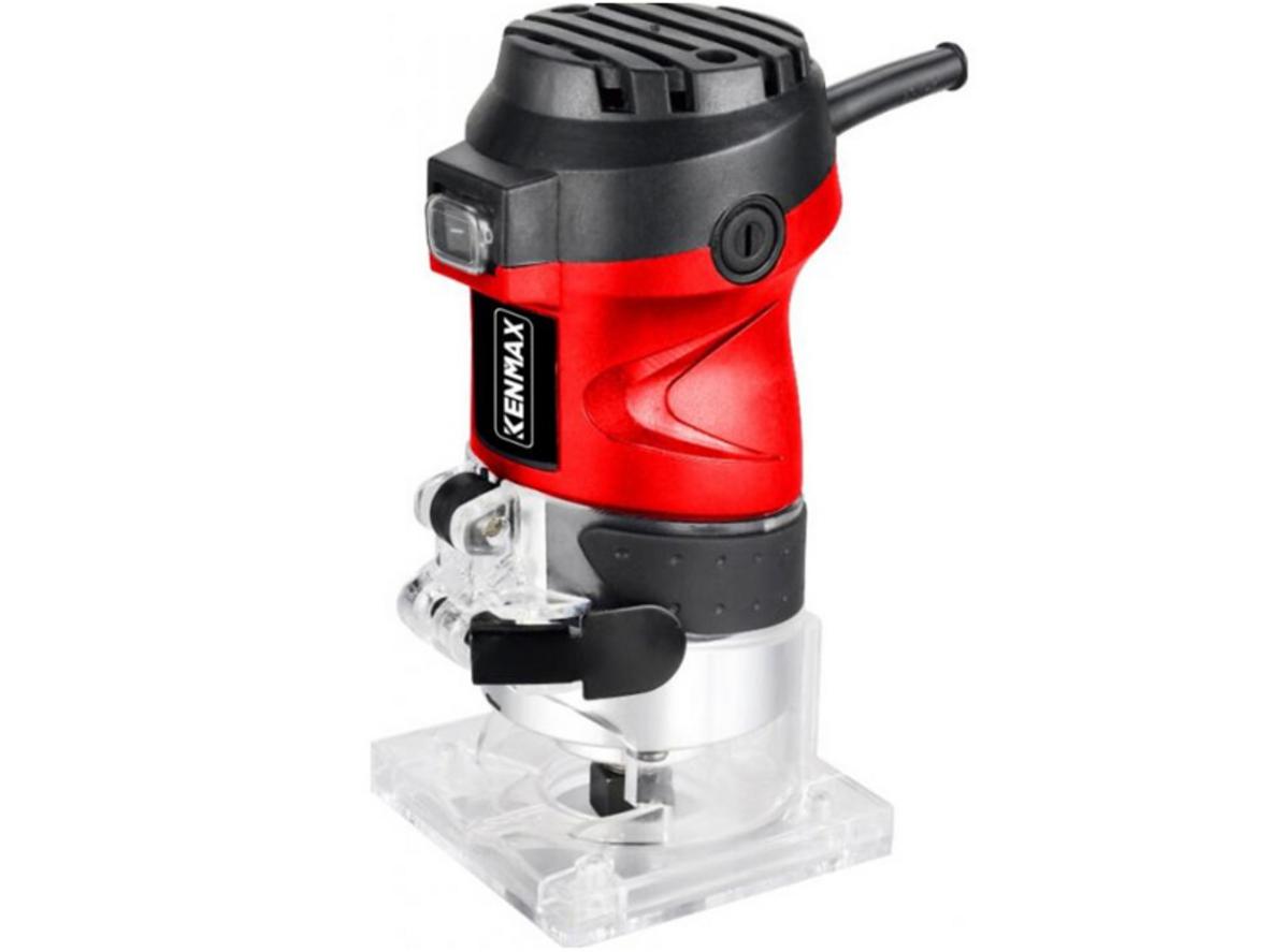 Máy phay Kenmax KMTR001 gọn nhẹ, phù hợp soi rãnh và đánh cạnh gỗ nhỏ.