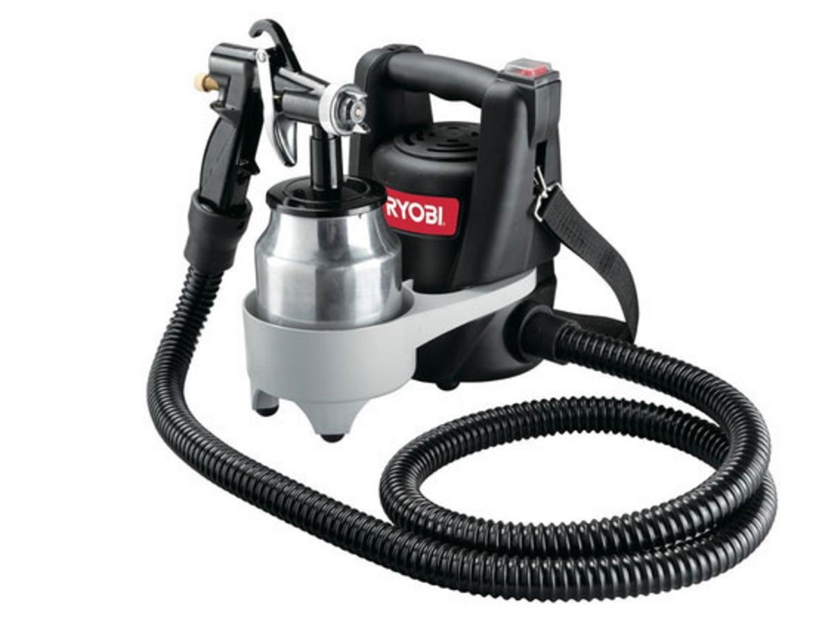 Máy phun sơn 500W Ryobi-KYOCERA PS-1000 gọn tay, dễ thao tác cho cửa sắt và gỗ.