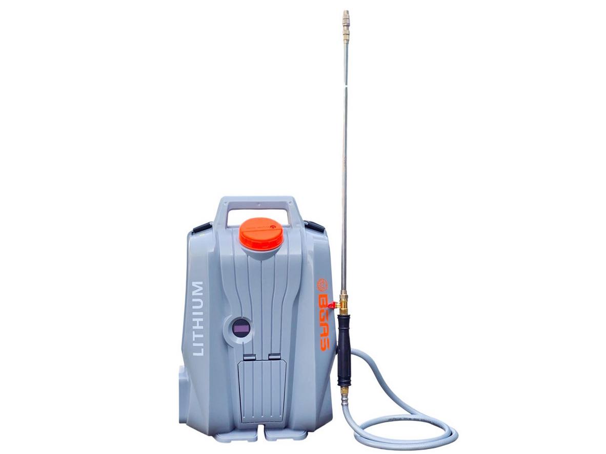 Máy phun thuốc Bgas BGA12LTU 12 lít, trọng lượng 4kg, thiết kế đeo vai tiện di chuyển.