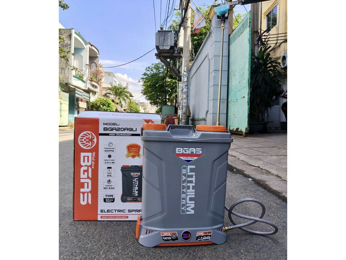 Bgas BGA20A9LI cho tia phun ổn định, phù hợp chăm sóc cây trồng quy mô hộ gia đình và nông hộ nhỏ.