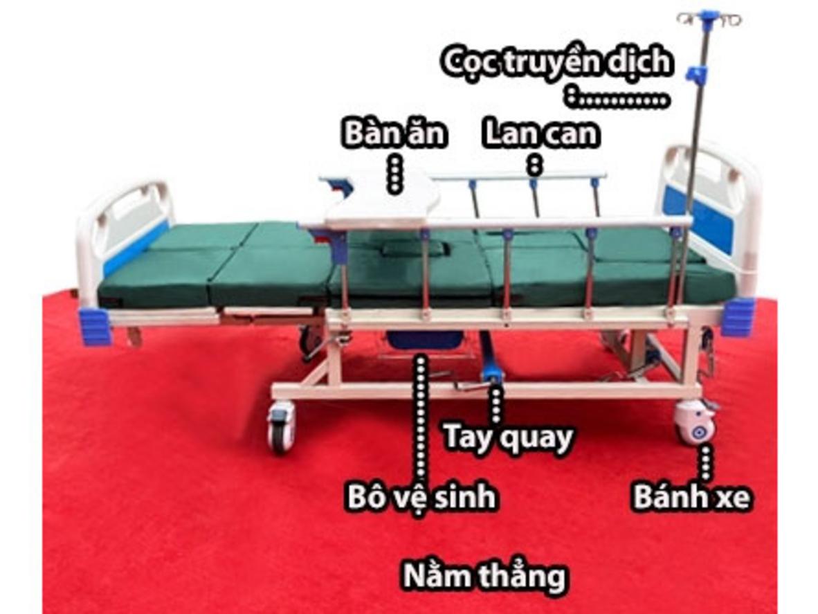 Góc nghiêng trái/phải 0–55° hỗ trợ trở mình và giảm tì đè.