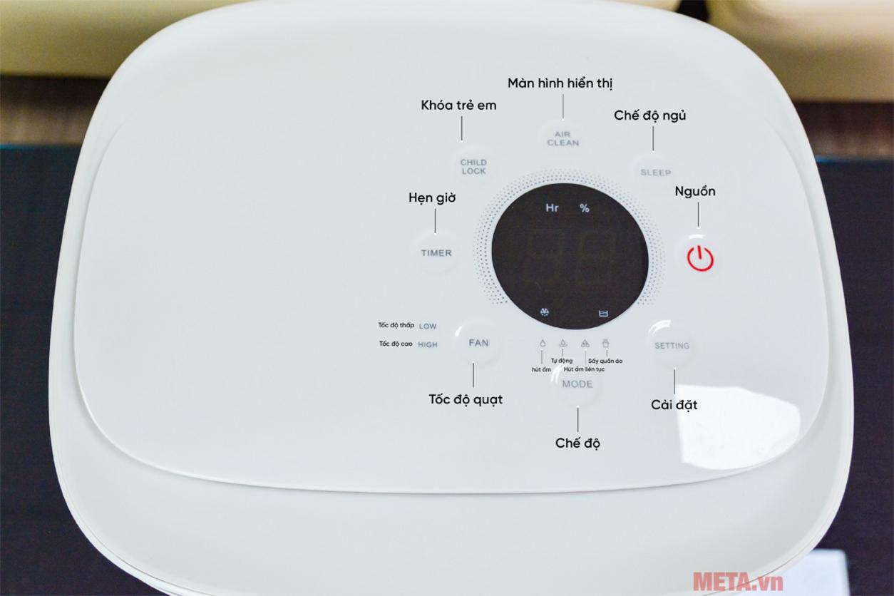 Olmas OS-12L cân bằng giữa khả năng hút ẩm 12 lít/ngày và điện năng 210W.
