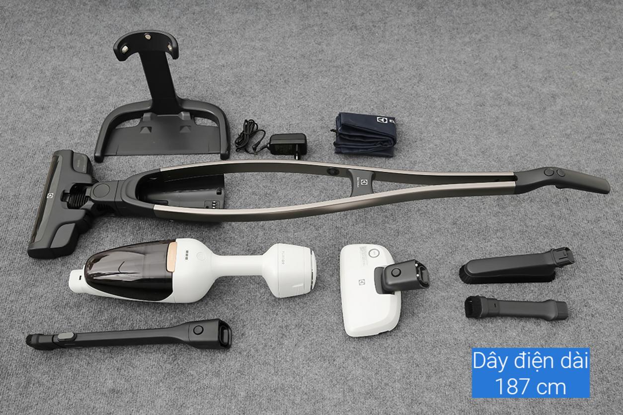 Thiết kế cầm tay 2 trong 1 giúp PQ91-3BW làm sạch linh hoạt nhiều bề mặt.