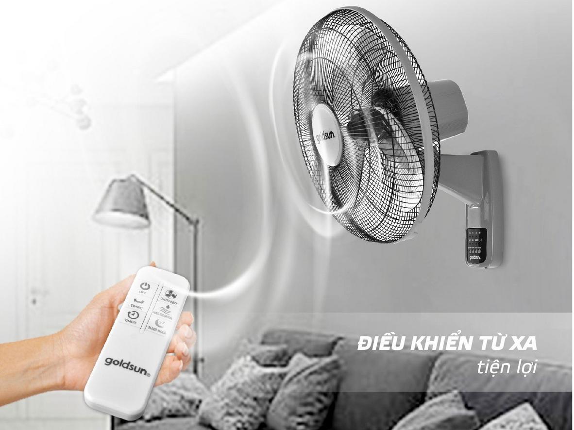 Công suất 50W và lưu lượng gió 80 m3/phút giúp Goldsun GFA-6140 làm mát nhanh.