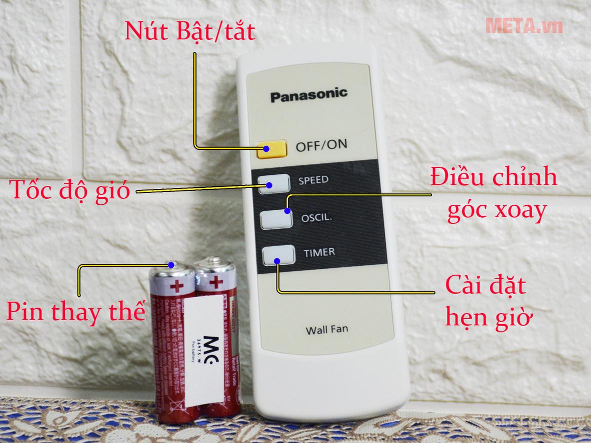 Remote, timer và động cơ bạc đạn là những điểm mạnh của quạt treo tường Panasonic F-409M.