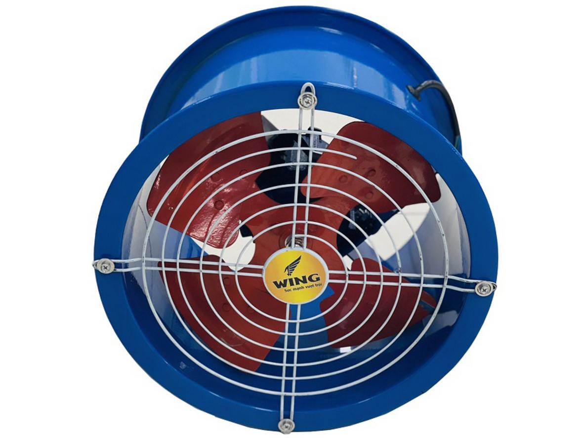 Quạt thông gió Wing TM 300-4 với sải cánh 300 mm, motor dây đồng và thân thép sơn tĩnh điện.