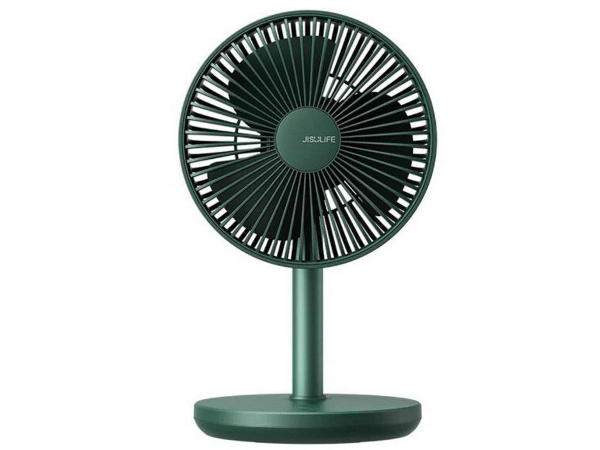 Quạt tích điện mini để bàn rút gọn Jisulife FA13P gọn bàn, pin khỏe, mát lâu.