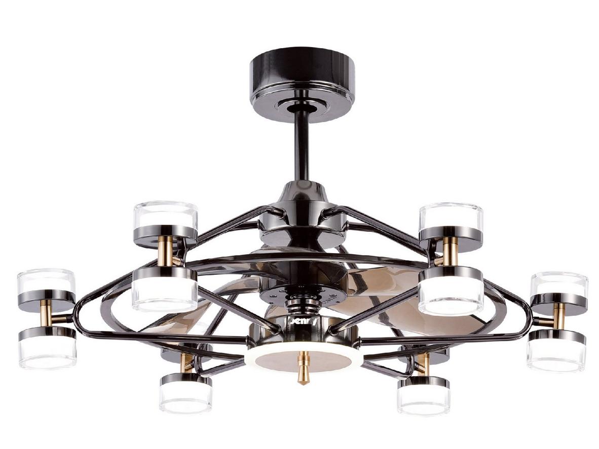 Quạt trần Benny Magari BFC22QUEEN nổi bật với thiết kế nhỏ gọn, đèn LED 65W và màu vàng đồng sang trọng.