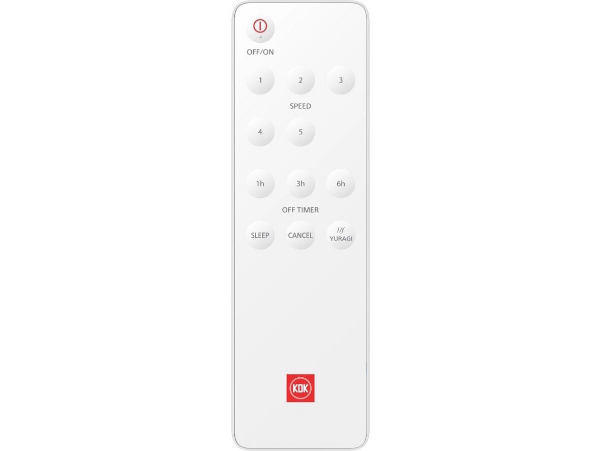 Remote giúp chỉnh 5 tốc độ gió và hẹn giờ 8 giờ tiện lợi mỗi ngày.