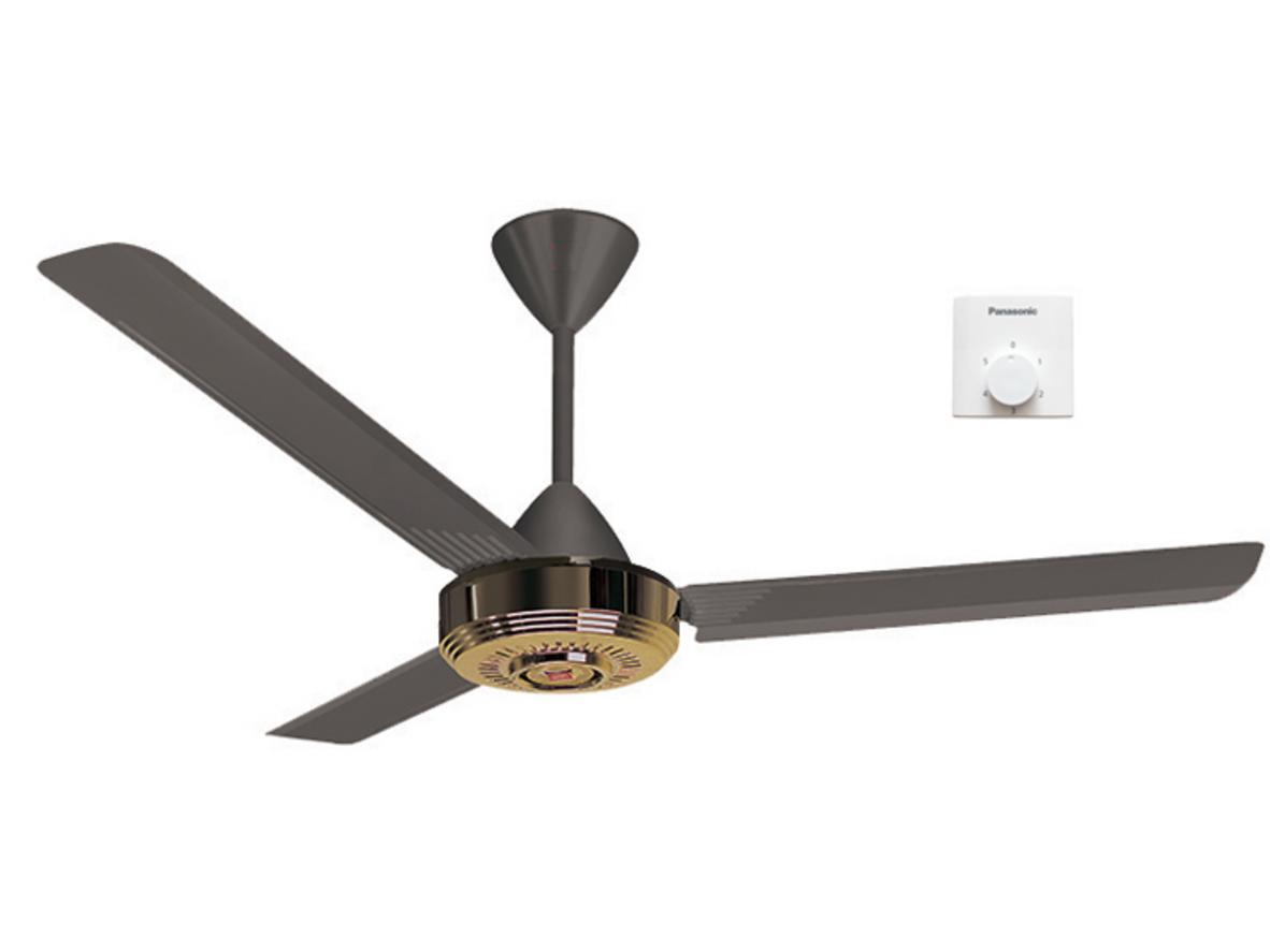 Quạt trần Panasonic F-56NCL-S màu đồng cổ điển, phù hợp không gian cần làm mát mạnh và đẹp nội thất.