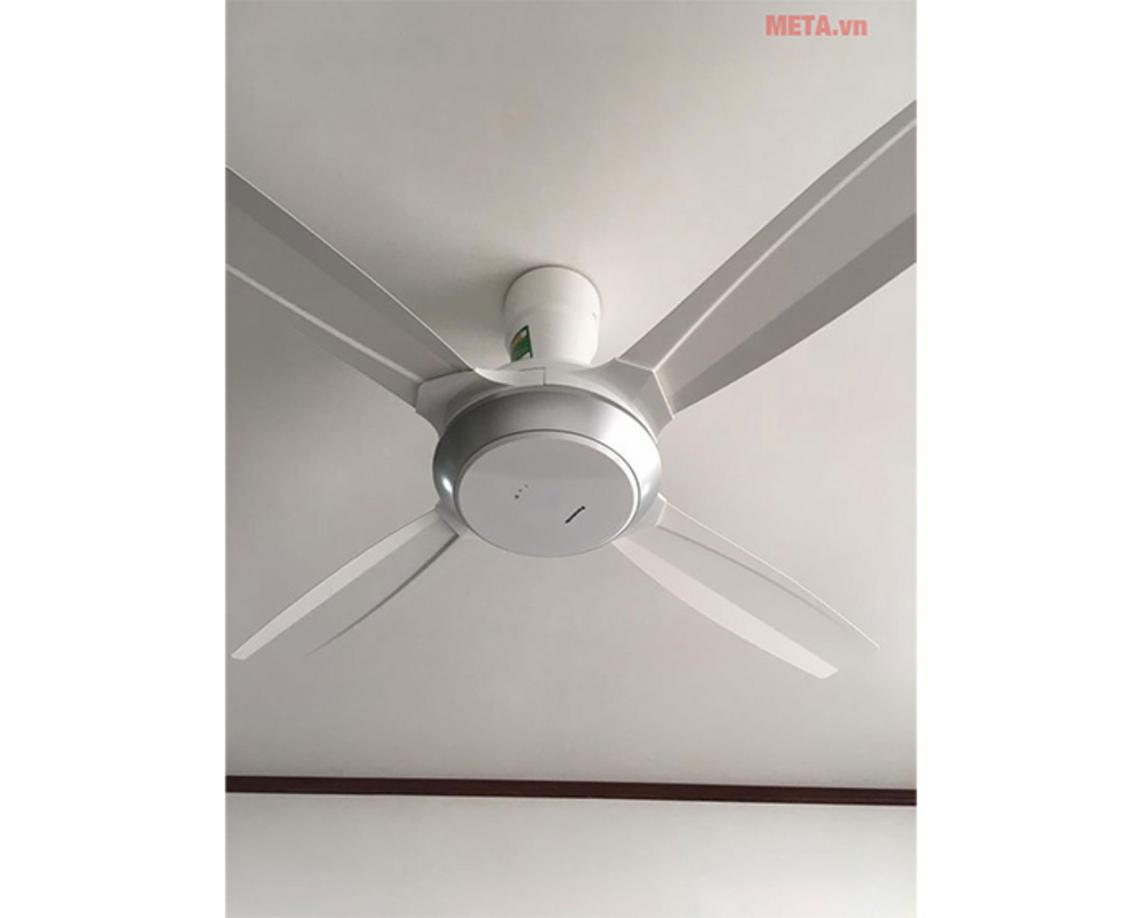 Quạt trần Panasonic 4 cánh F-56XPG phù hợp phòng có trần thấp và không gian sinh hoạt rộng.