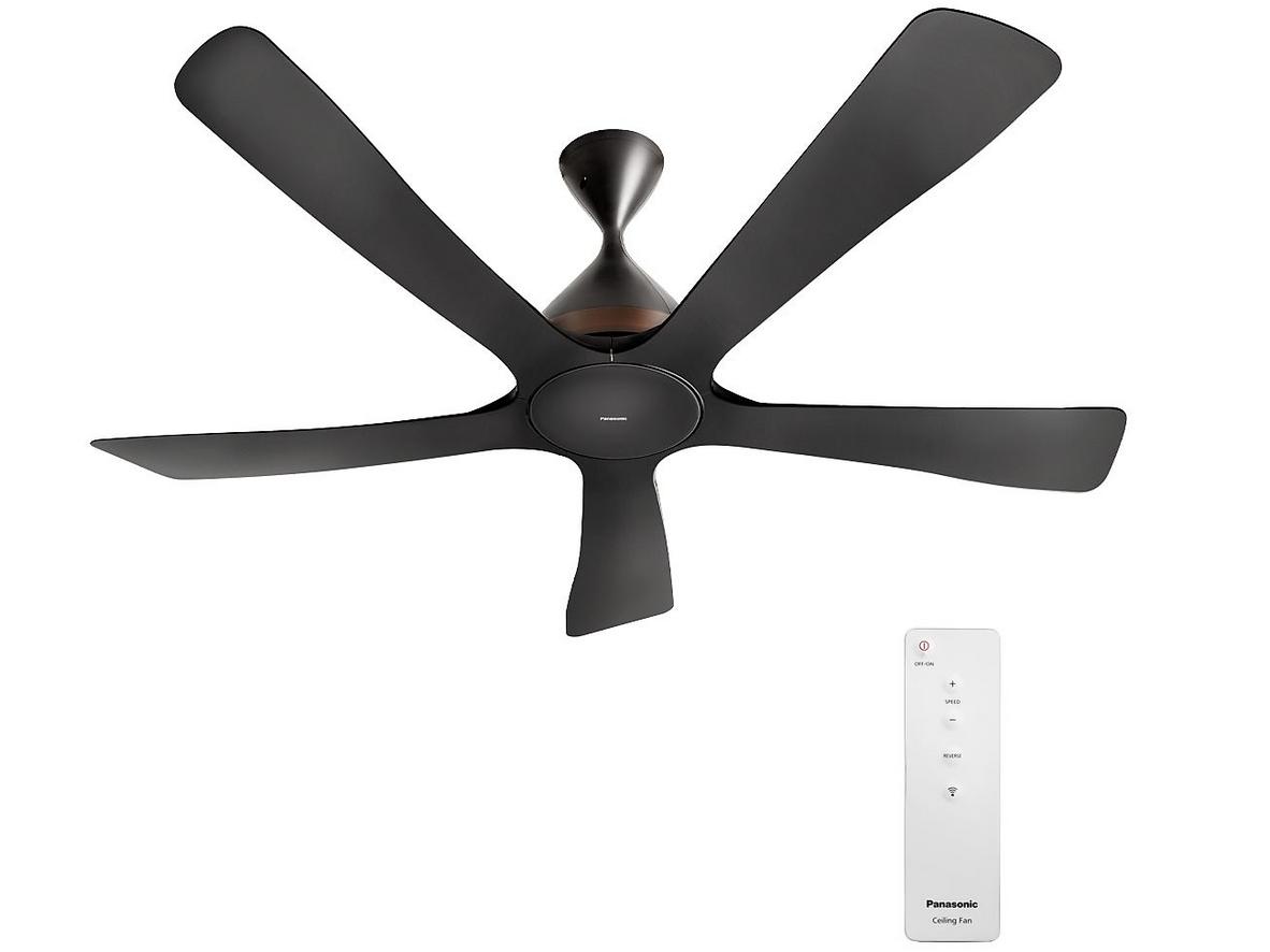 Quạt trần 5 cánh Panasonic F-60DHN thiết kế hiện đại, phù hợp phòng khách và không gian rộng.