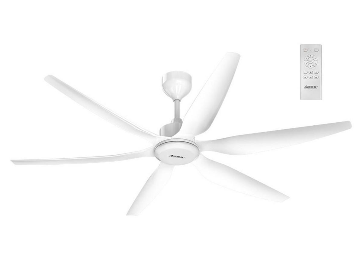 Quạt trần 6 cánh Sunhouse APEX APF7692 màu trắng, phù hợp phòng khách và phòng ngủ lớn.