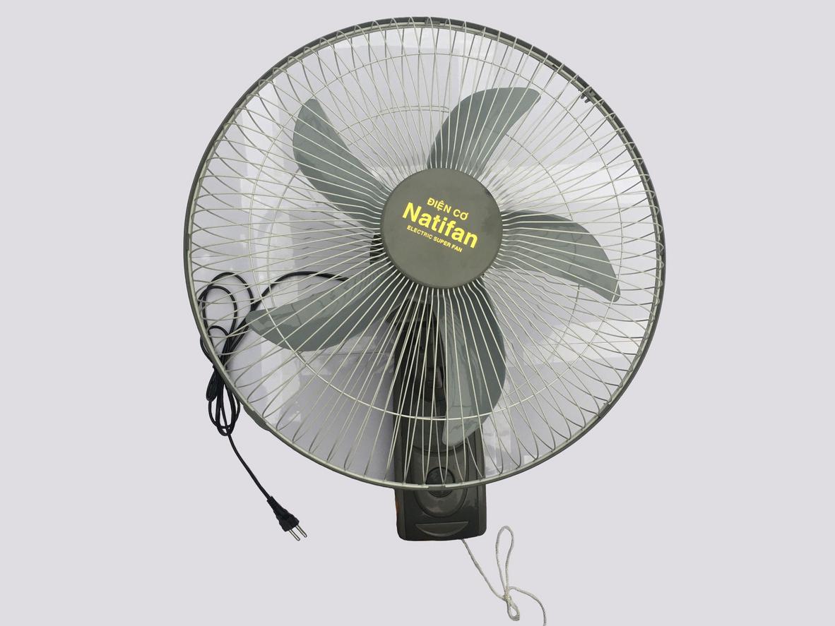 Quạt treo tường 2 dây Natifan B405 gọn diện tích, mát ổn định cho quán ăn và gia đình.