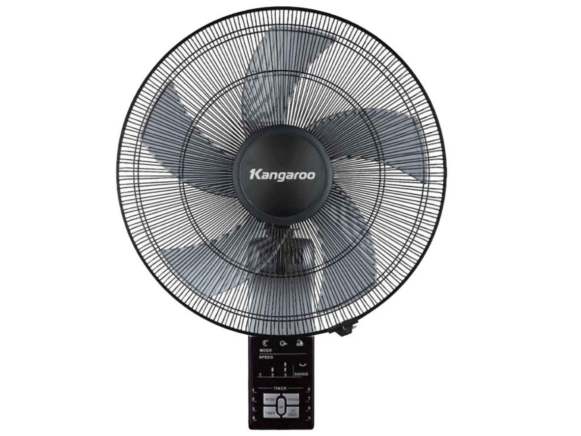Quạt treo tường Kangaroo KG724 gọn diện tích, phù hợp phòng ngủ và phòng khách nhỏ.