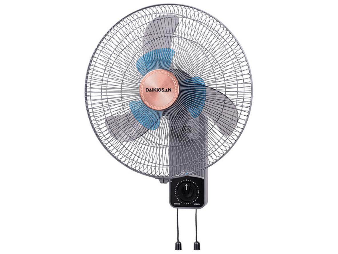 Quạt treo tường lifestyle Daikiosan DQ120 55W phù hợp phòng khách, phòng ngủ và cửa hàng nhỏ.