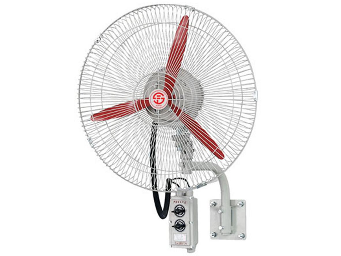 Quạt treo tường phòng nổ Sunfan FB-500 tối ưu diện tích, phù hợp nhà xưởng và kho kỹ thuật.