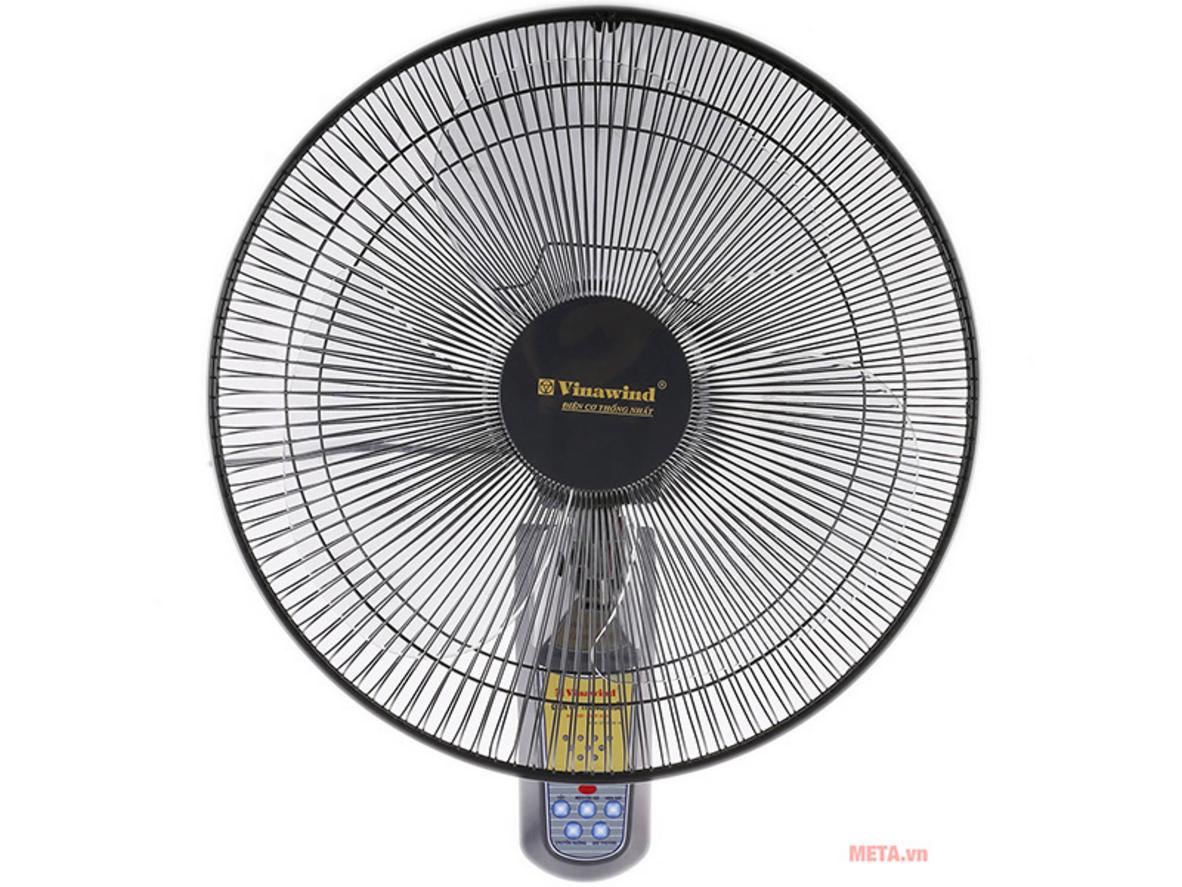 Sải cánh 40cm và 3 cánh nhựa giúp quạt treo tường Vinawind 400X-HĐ tạo gió đều, dễ lau chùi.