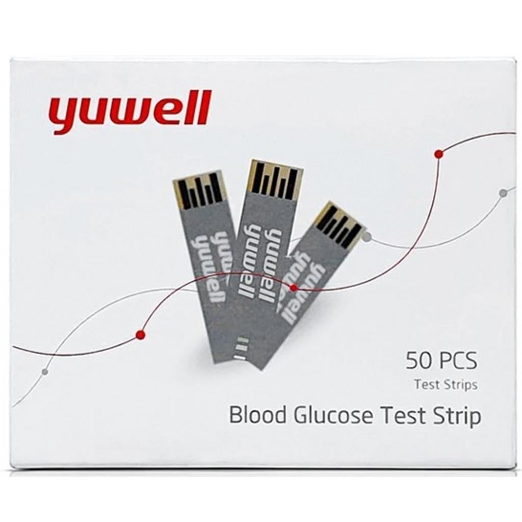 Que thử đường huyết Yuwell 710 (Y330) hộp 50 que, dùng cho máy Yuwell 710/301/582/586.