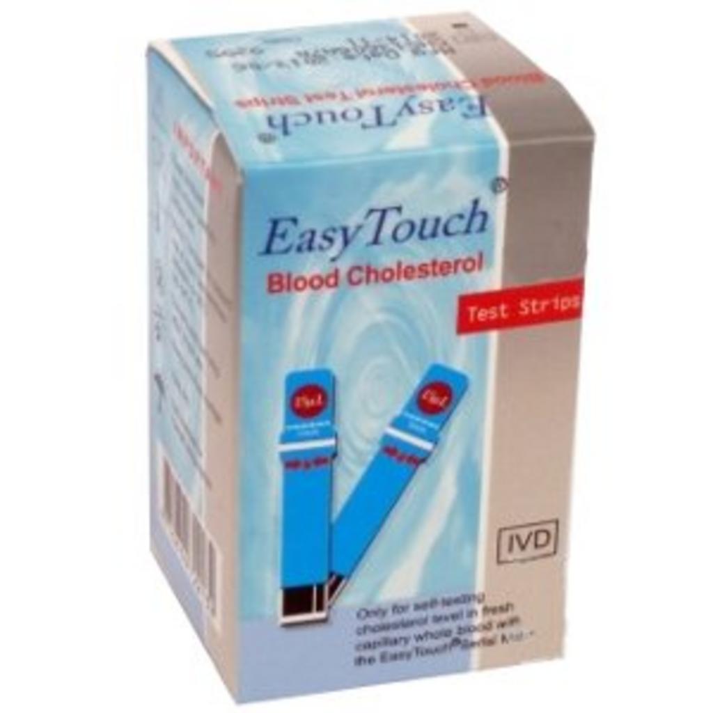 Que thử mỡ máu Rossmax Easy Touch GCU ET322 hộp 5 que, dùng cho kiểm soát cholesterol tại nhà.