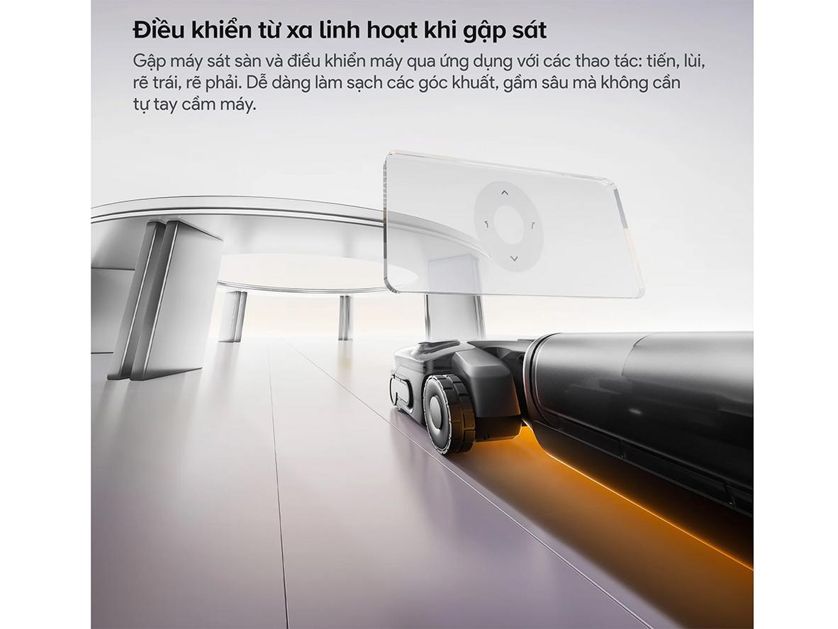 Dock tự giặt – sấy 95°C giúp giảm mùi ẩm và hạn chế bám bẩn trên con lăn.