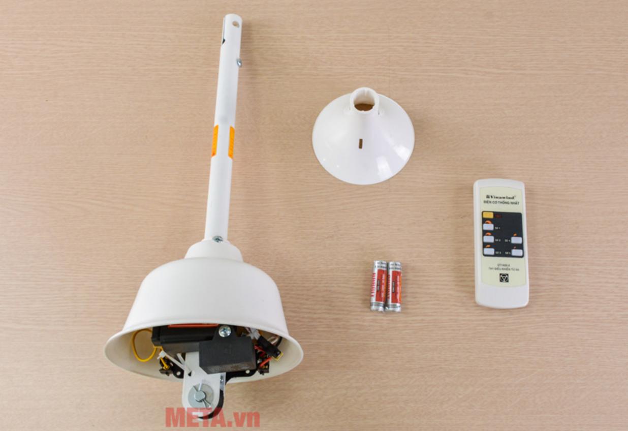 Sải cánh 1400mm giúp quạt phủ gió rộng cho phòng lớn.