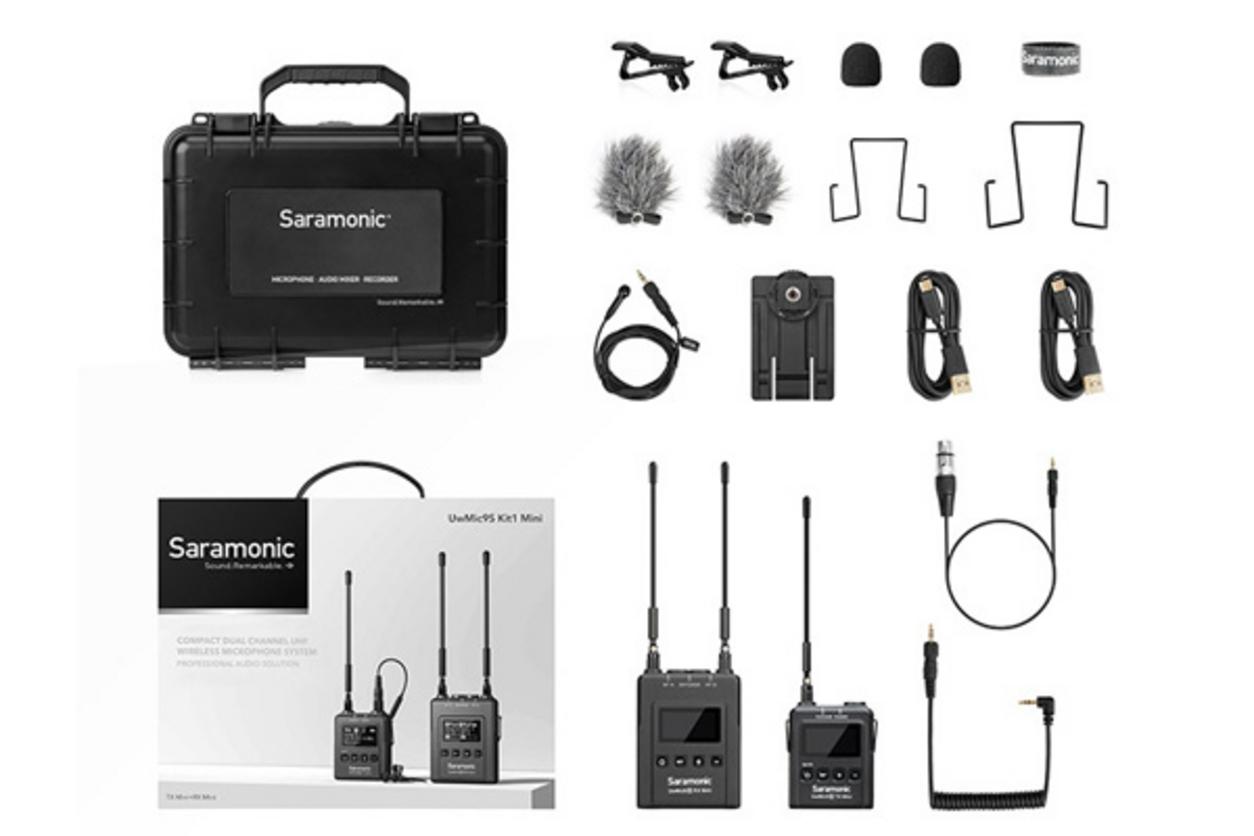 TX Mini và RX Mini của Saramonic UwMic9S Kit 1 Mini cho thao tác gọn, kiểm soát tín hiệu nhanh.
