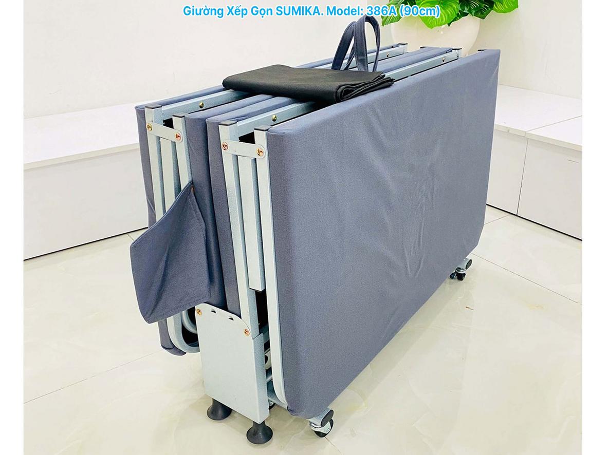 Các chi tiết tạo nên độ bền và sự tiện dụng của giường xếp Sumika 386A.