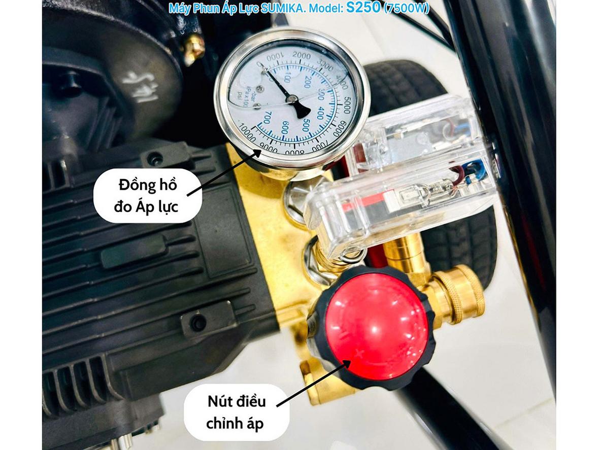 Sumika S250 dùng điện 380V cho môi trường làm việc chuyên nghiệp.