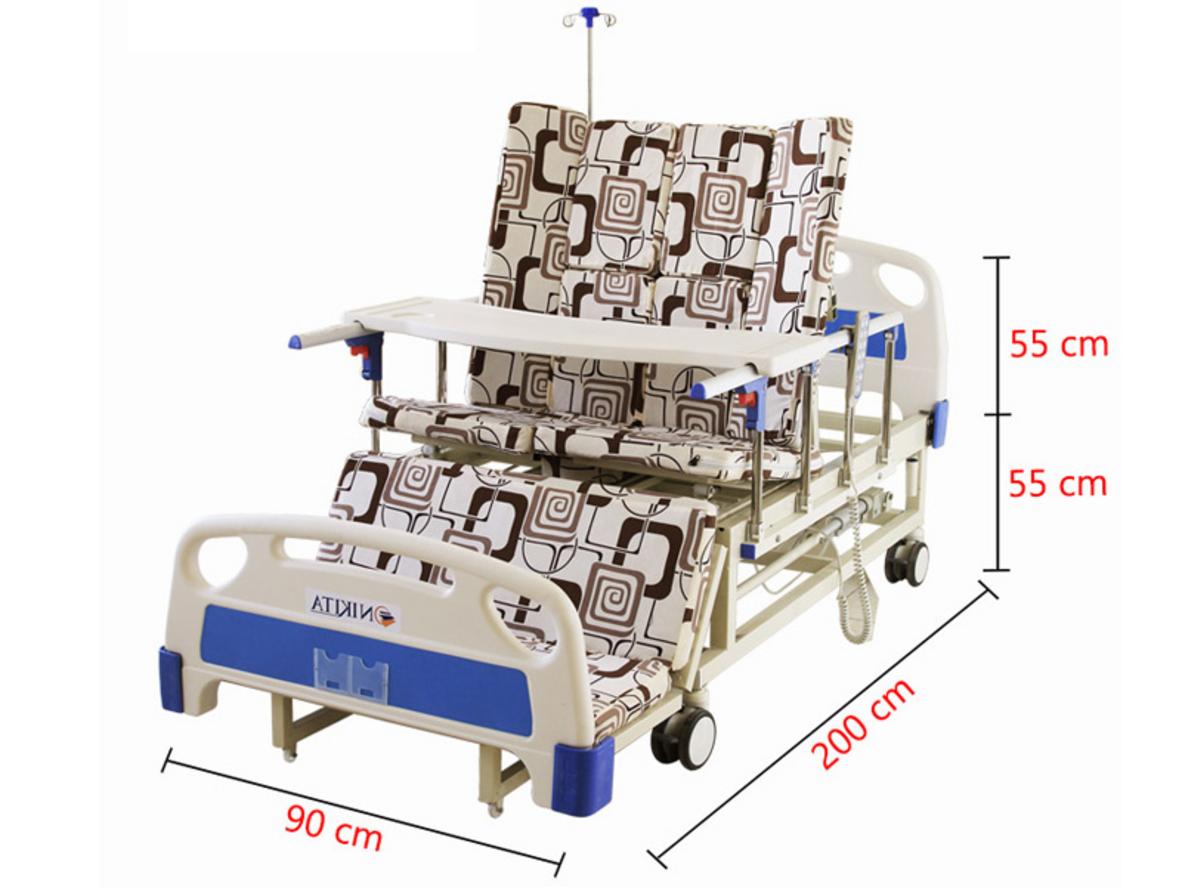 Tay quay dự phòng giúp giường vẫn sử dụng được khi mất điện.