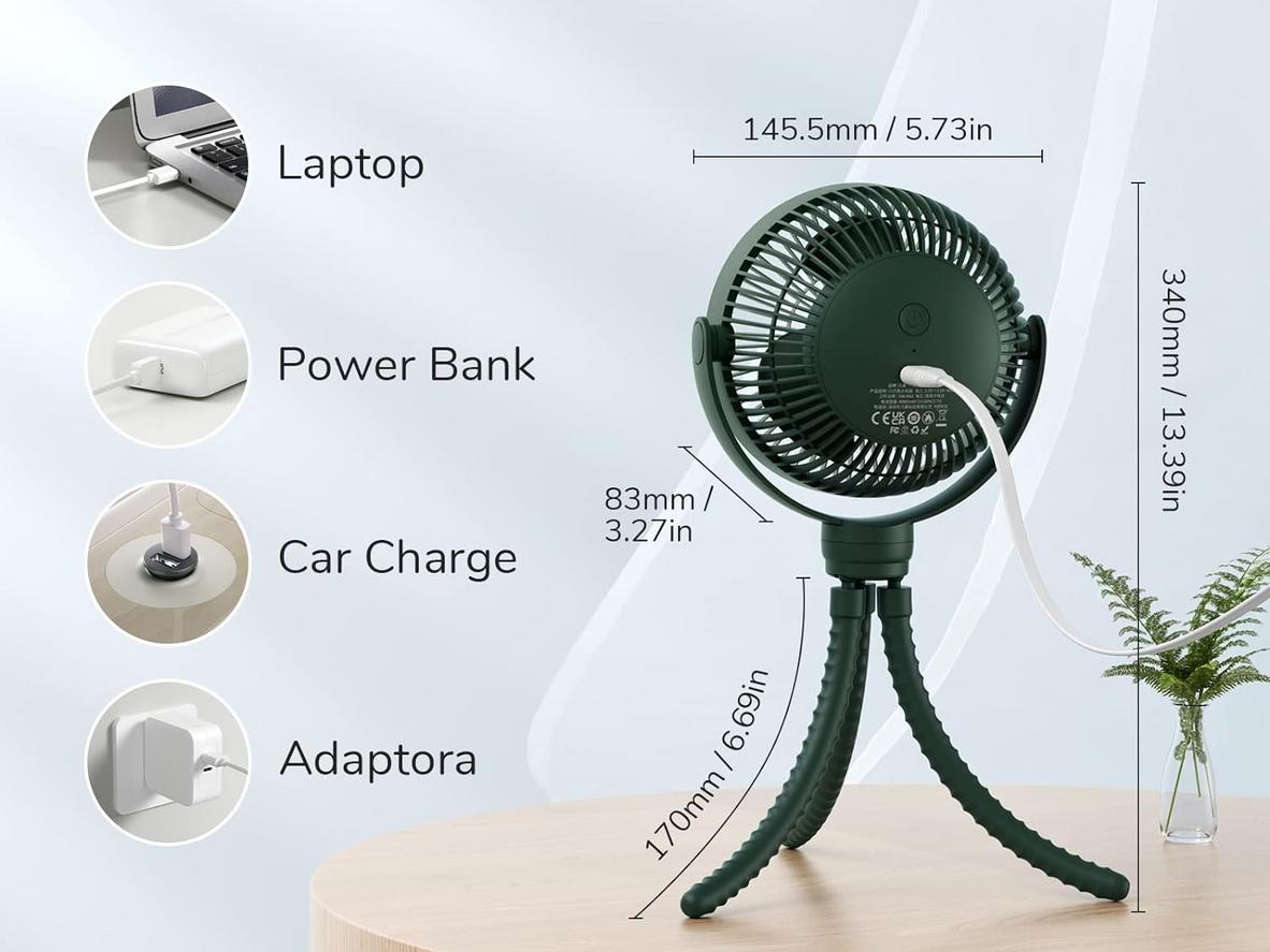 Thân ABS và chân đế bọc silicon giúp lắp chắc ở nhiều vị trí.