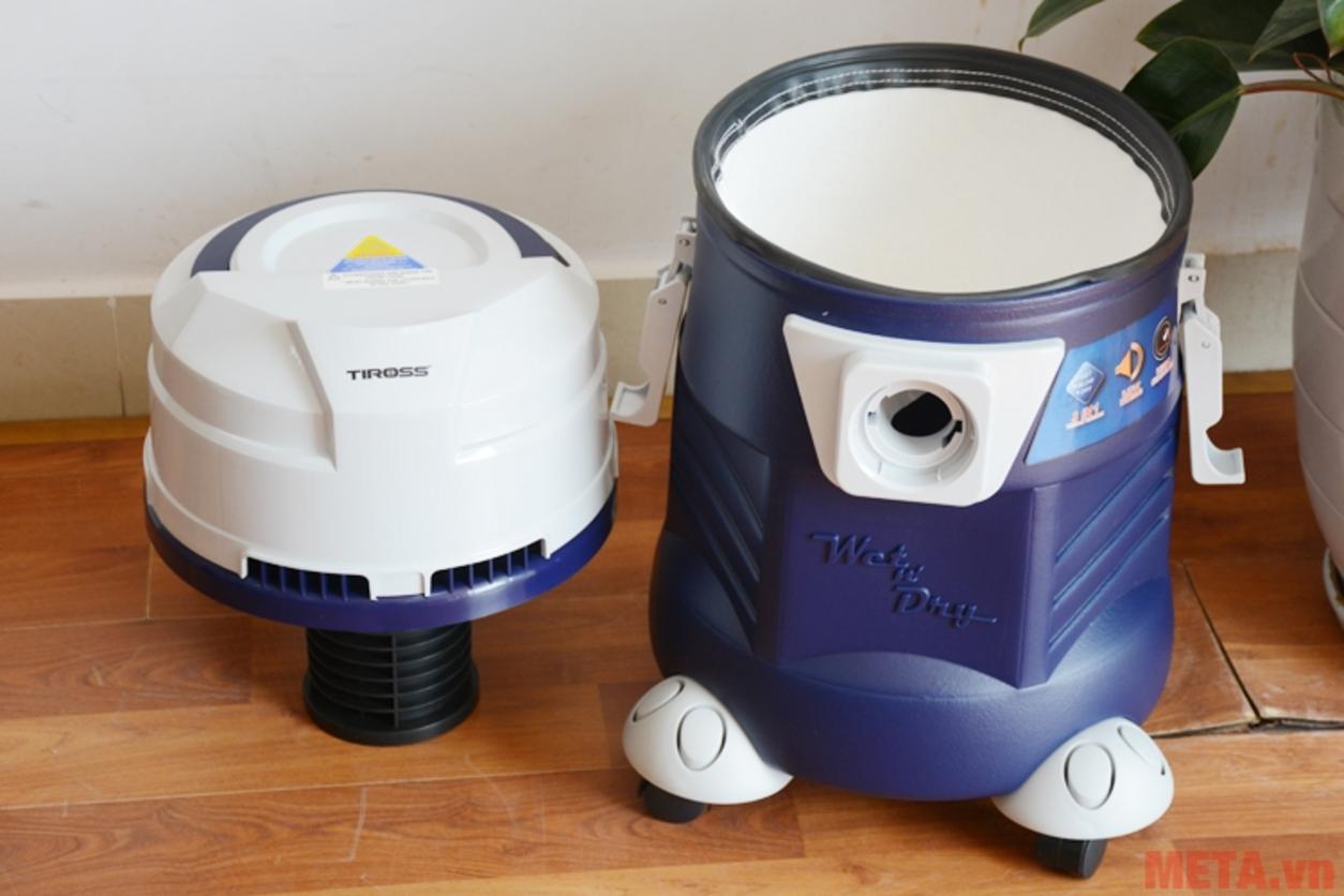 Tiross TS9301 hỗ trợ hút khô, hút nước và thổi gió trong một thiết bị