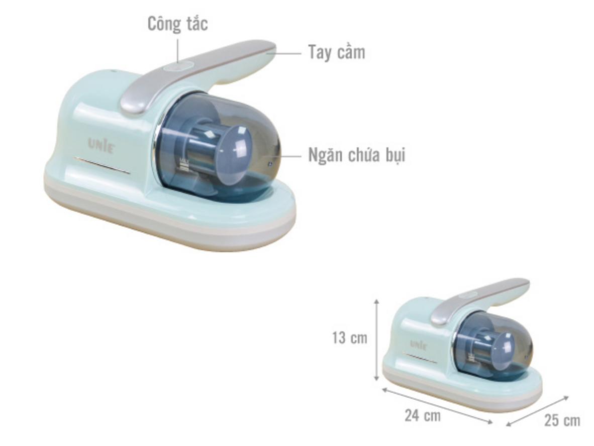3 đầu hút đa năng giúp UNIE UMV62 vệ sinh linh hoạt hơn trong gia đình.