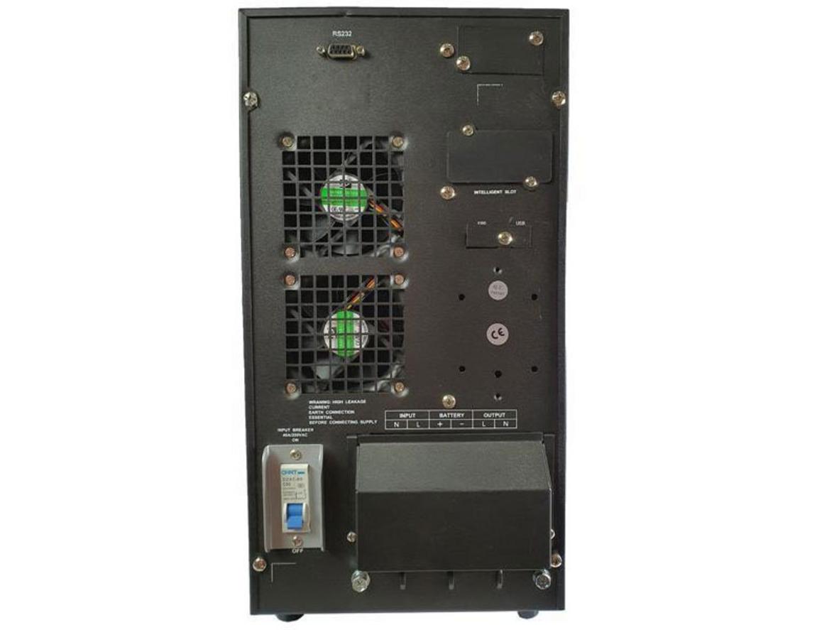 Màn hình LCD và kết nối RS232, USB trên UPS Sorotec HP9116C 6KT-XL.